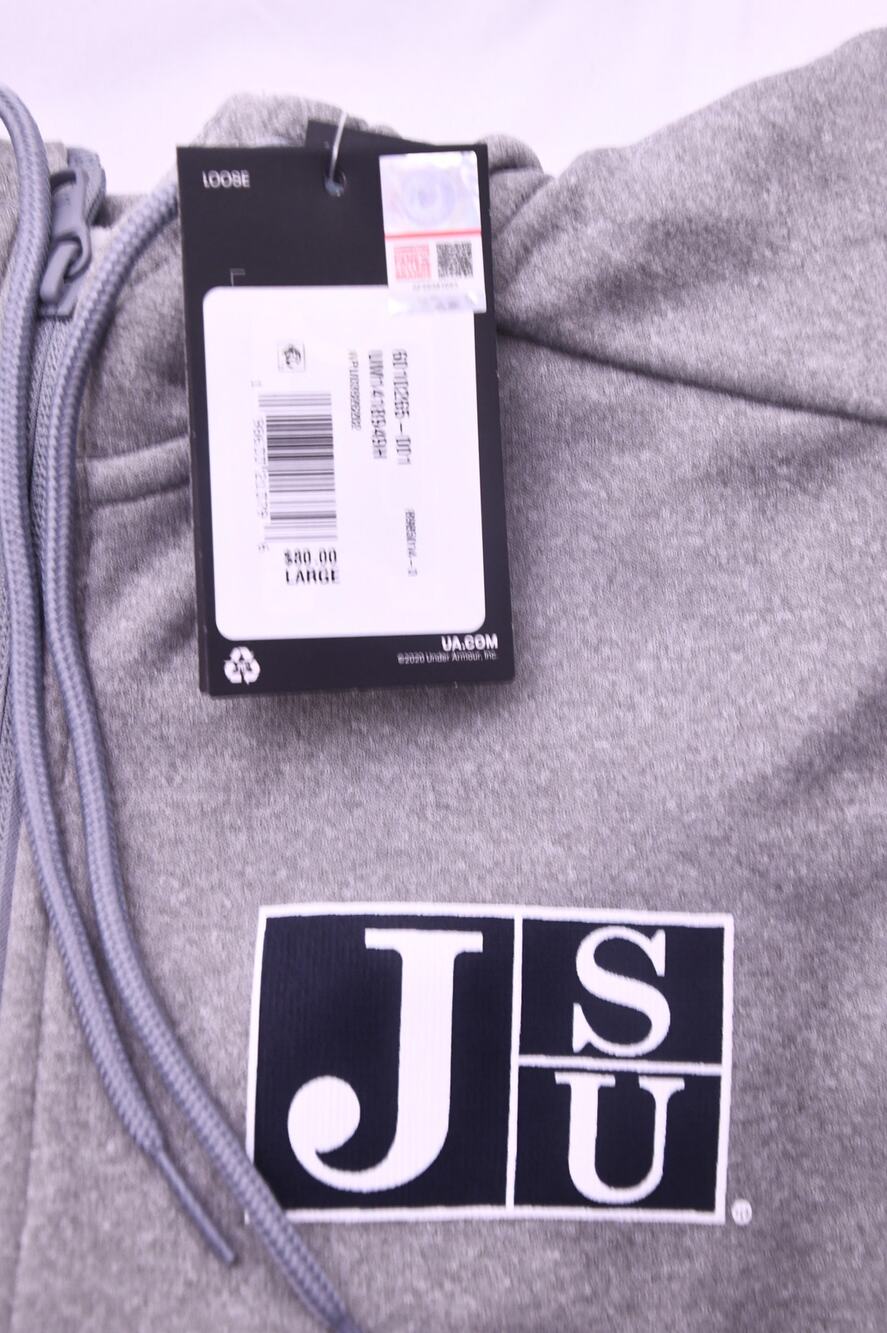Under Armour Jackson State University JSU Men’s Large Gray 1/4 Zip Hoodie NWT